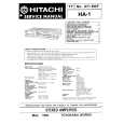 HITACHI HA-1 Instrukcja Serwisowa