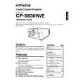 HITACHI CPS830WE Instrukcja Obsługi